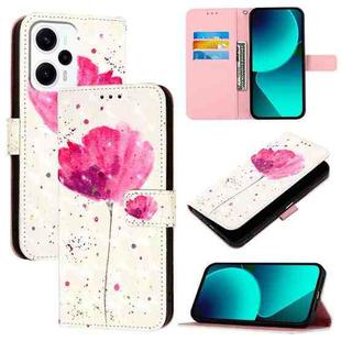 For Redmi Note 11T Pro+ / Note 12T Pro / K50i 3D Painting Horizontal Flip Leather Phone Case(Flower)