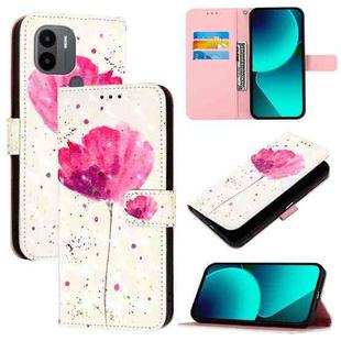 For Redmi A1+ / A2+ / Poco C50 3D Painting Horizontal Flip Leather Phone Case(Flower)