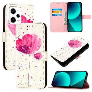 For Redmi Note 12 Explorer 3D Painting Horizontal Flip Leather Phone Case(Flower)