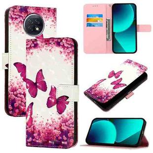 For Redmi Note 9T Global 3D Painting Horizontal Flip Leather Phone Case(Rose Butterfly)