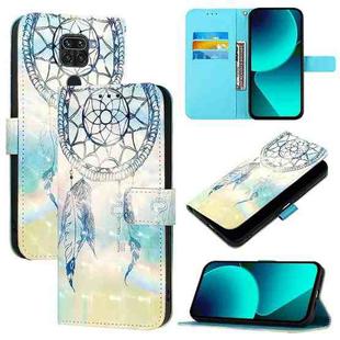 For Redmi Note 9 4G / Redmi 10X 4G 3D Painting Horizontal Flip Leather Phone Case(Dream Wind Chimes)