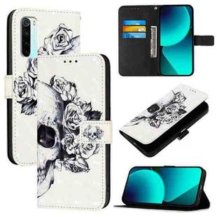 For Redmi Note 8 3D Painting Horizontal Flip Leather Phone Case(Skull)