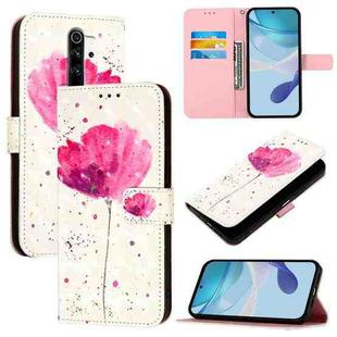 For Redmi Note 8 Pro 3D Painting Horizontal Flip Leather Phone Case(Flower)