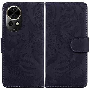 For Huawei nova 12 Tiger Embossing Pattern Flip Leather Phone Case(Black)