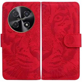 For Huawei nova 12i Tiger Embossing Pattern Flip Leather Phone Case(Red)