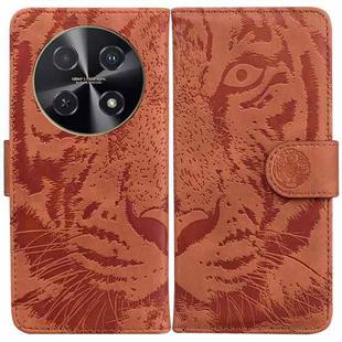 For Huawei nova 12i Tiger Embossing Pattern Flip Leather Phone Case(Brown)