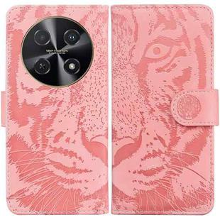 For Huawei nova 12i Tiger Embossing Pattern Flip Leather Phone Case(Pink)