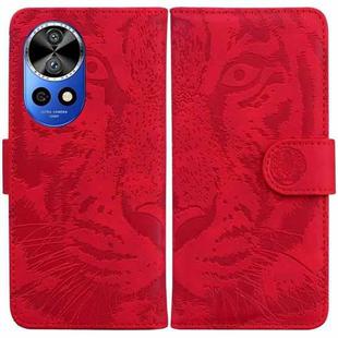 For Huawei nova 12 Pro / nova 12 Ultra Tiger Embossing Pattern Flip Leather Phone Case(Red)