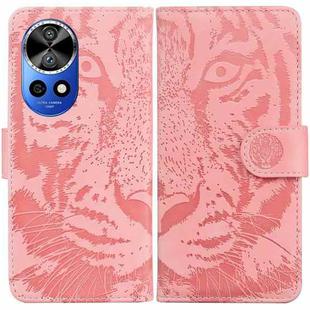 For Huawei nova 12 Pro / nova 12 Ultra Tiger Embossing Pattern Flip Leather Phone Case(Pink)