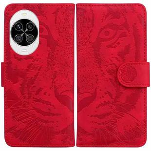For Huawei nova 14 Tiger Embossing Pattern Flip Leather Phone Case(Red)