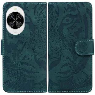 For Huawei nova 14 Tiger Embossing Pattern Flip Leather Phone Case(Green)