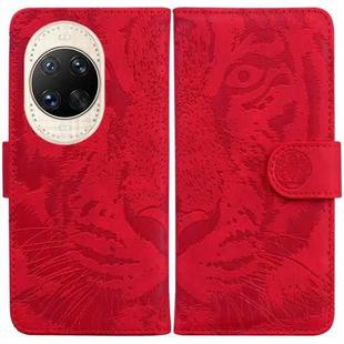 For Huawei nova 14 Ultra Tiger Embossing Pattern Flip Leather Phone Case(Red)