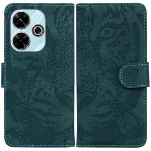For Redmi 13 4G Tiger Embossing Pattern Flip Leather Phone Case(Green)
