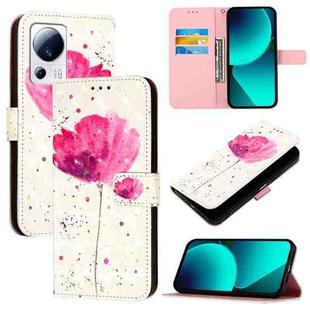 For Xiaomi 13 Lite / Civi 2 3D Painting Horizontal Flip Leather Phone Case(Flower)