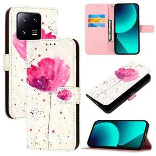 For Xiaomi 13 Pro 3D Painting Horizontal Flip Leather Phone Case(Flower)
