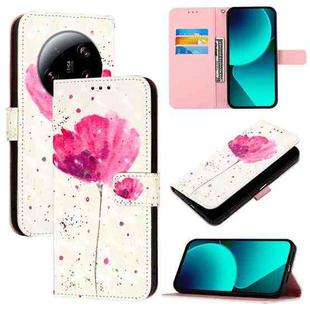 For Xiaomi 13 Ultra 3D Painting Horizontal Flip Leather Phone Case(Flower)