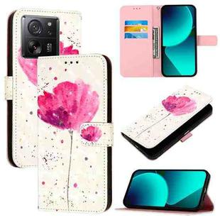 For Xiaomi 13T Global / 13T Pro Global 3D Painting Horizontal Flip Leather Phone Case(Flower)