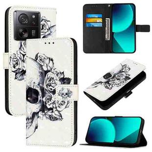 For Xiaomi 13T Global / 13T Pro Global 3D Painting Horizontal Flip Leather Phone Case(Skull)