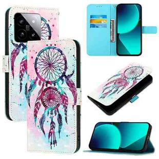For Xiaomi 14 3D Painting Horizontal Flip Leather Phone Case(Color Drop Wind Chimes)