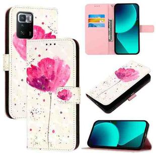 For Xiaomi Poco X3 GT 3D Painting Horizontal Flip Leather Phone Case(Flower)