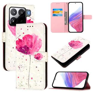 For Xiaomi 15S Pro 3D Painting Horizontal Flip Leather Phone Case(Flower)