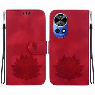 For Huawei nova 12 Pro / nova 12 Ultra Lotus Embossed Leather Phone Case(Red)