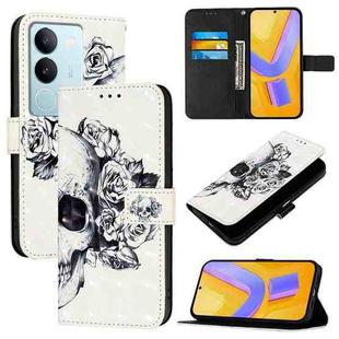 For vivo V29 5G Global / V29 Pro 3D Painting Horizontal Flip Leather Phone Case(Skull)