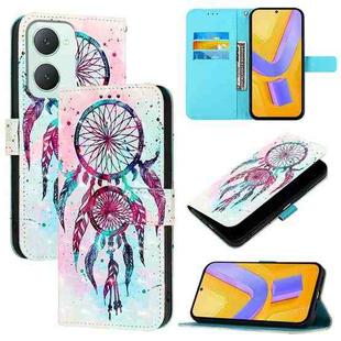 For vivo Y03 Global 3D Painting Horizontal Flip Leather Phone Case(Color Drop Wind Chimes)