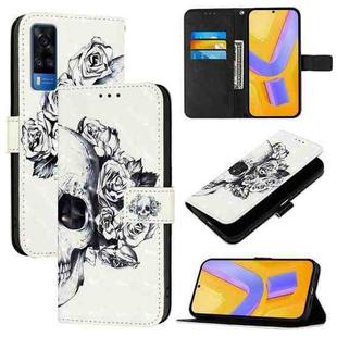 For vivo Y51 2020 India / Y51a 2021 / Y53s 4G 3D Painting Horizontal Flip Leather Phone Case(Skull)