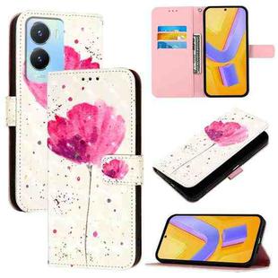 For vivo Y56 / Y16 / Y02s Global 3D Painting Horizontal Flip Leather Phone Case(Flower)