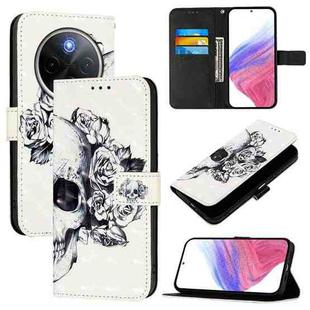 For vivo Y300 Pro 3D Painting Horizontal Flip Leather Phone Case(Skull)