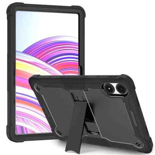 For Xiaomi Redmi Pad Pro 12.1 Shockproof Silicone Hybrid PC Tablet Case with Holder(Black)