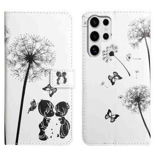For Samsung Galaxy S25 Ultra 5G Oil Embossed 3D Drawing Leather Phone Case(Couple Dandelion)