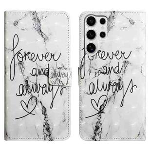 For Samsung Galaxy S25 Ultra 5G Oil Embossed 3D Drawing Leather Phone Case(Words Marble)