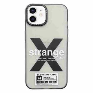 For iPhone 12 Double Layer Frosted IMD Series TPU + PC Phone Case(X Pattern)