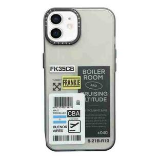 For iPhone 12 Double Layer Frosted IMD Series TPU + PC Phone Case(Ticket CBA)