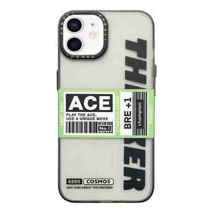 For iPhone 12 Double Layer Frosted IMD Series TPU + PC Phone Case(Green Label ACE)