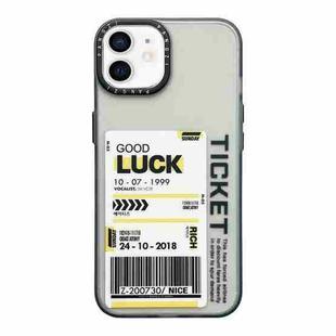 For iPhone 12 Double Layer Frosted IMD Series TPU + PC Phone Case(Barcode label LUCK)