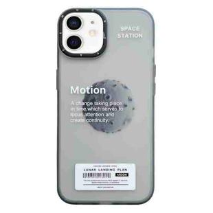 For iPhone 12 Double Layer Frosted IMD Series TPU + PC Phone Case(Moon)