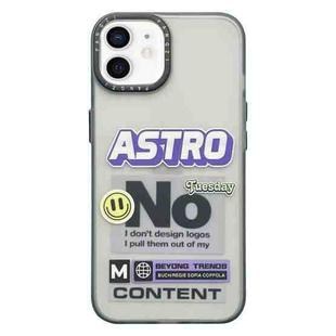 For iPhone 12 Double Layer Frosted IMD Series TPU + PC Phone Case(Purple Label ASTRO)