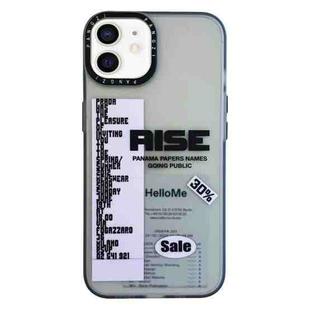 For iPhone 12 Double Layer Frosted IMD Series TPU + PC Phone Case(Purple Label RISE)