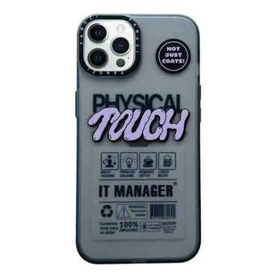 For iPhone 12 Pro Max Double Layer Frosted IMD Series TPU + PC Phone Case(TOUCH Pattern)