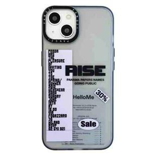 For iPhone 13 Double Layer Frosted IMD Series TPU + PC Phone Case(Purple Label RISE)