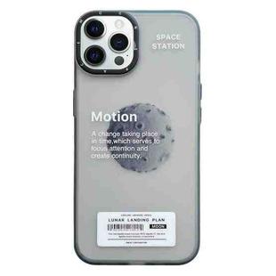 For iPhone 13 Pro Max Double Layer Frosted IMD Series TPU + PC Phone Case(Moon)