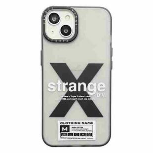 For iPhone 14 Double Layer Frosted IMD Series TPU + PC Phone Case(X Pattern)