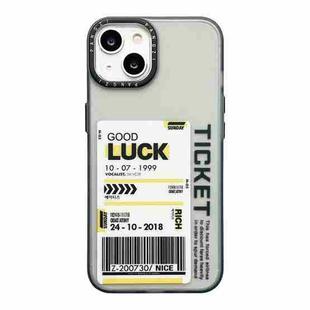 For iPhone 14 Double Layer Frosted IMD Series TPU + PC Phone Case(Barcode label LUCK)