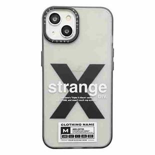 For iPhone 15 Double Layer Frosted IMD Series TPU + PC Phone Case(X Pattern)