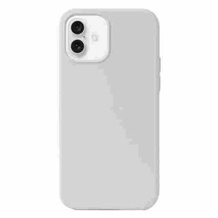 For iPhone 16 Liquid Silicone Phone Case(White)