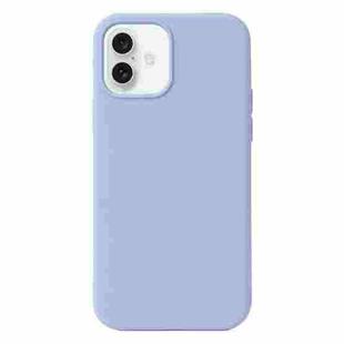 For iPhone 16 Liquid Silicone Phone Case(Lilac Purple)