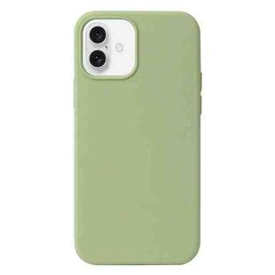 For iPhone 16 Liquid Silicone Phone Case(Matcha Green)